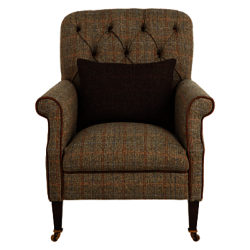 Tetrad Harris Tweed Flynn Armchair, Bracken / Bromton Tan